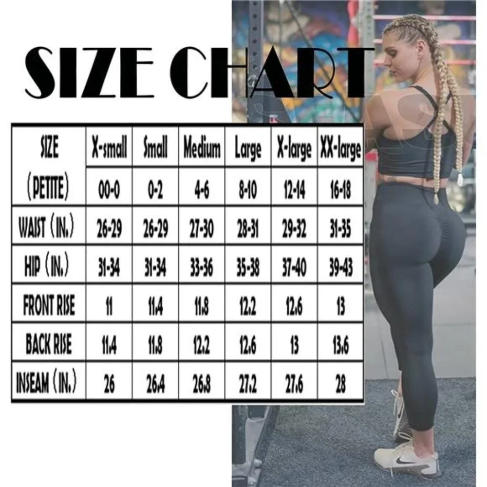 Women Scrunch Butt Leggings High Waisted Yoga Pants - Picture 4 of 4